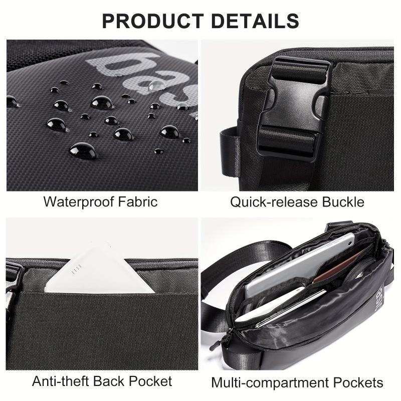 Waterproof Waist Bag Fanny Pack For Men Or Women Mobile Phone Pouch Chest Bag