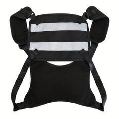 Men's Waterproof Reflective Strip Vest Bag Hip Hop Streetwear Waist Pack