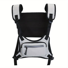 Men's Waterproof Reflective Strip Vest Bag Hip Hop Streetwear Waist Pack