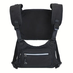 Men's Waterproof Reflective Strip Vest Bag Hip Hop Streetwear Waist Pack