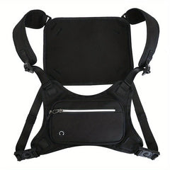 Men's Waterproof Reflective Strip Vest Bag Hip Hop Streetwear Waist Pack