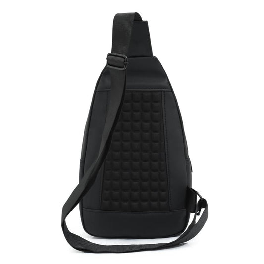 Men's Crossbody Bag Multifunctional Shoulder Bag With Earphone Hole