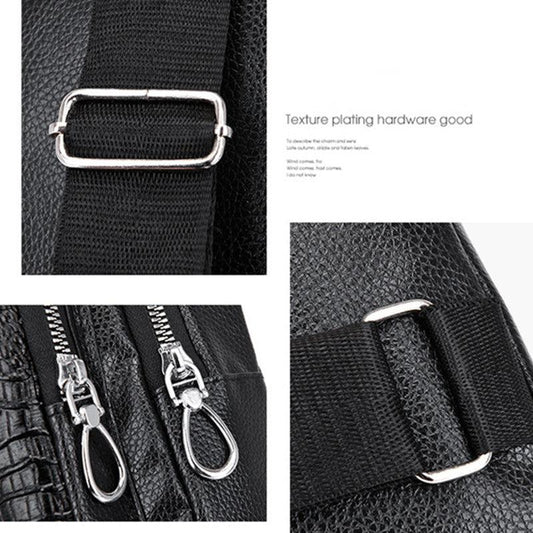 Crocodile Pattern Leather Shoulder Bag Crossbody Bag Waterproof