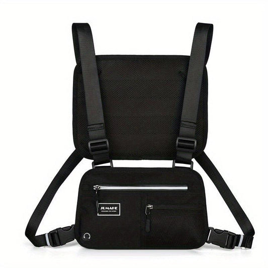 Men's Chest Bag Reflective Night Running Vest Tactical Backpack