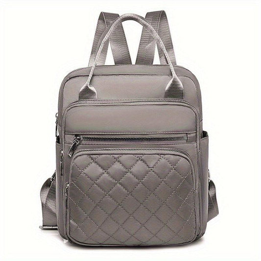 Argyle Quilted Backpack Lightweight Daypack for Travel & School