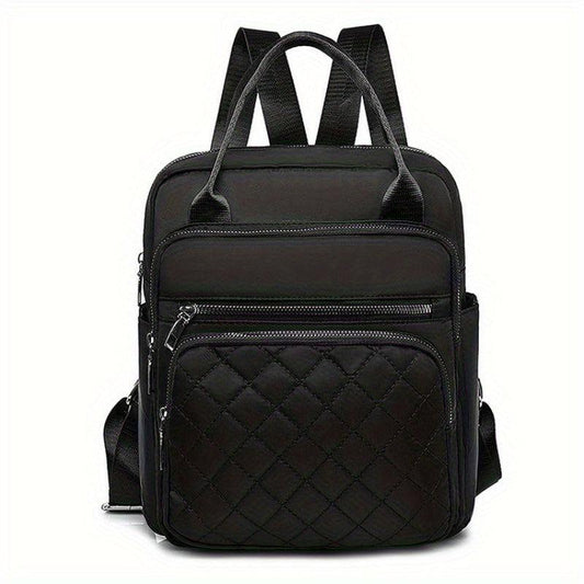 Argyle Quilted Backpack Lightweight Daypack for Travel & School