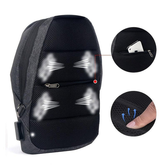 Men's Canvas Casual Outdoor Backpack Shoulder Crossbody Bag