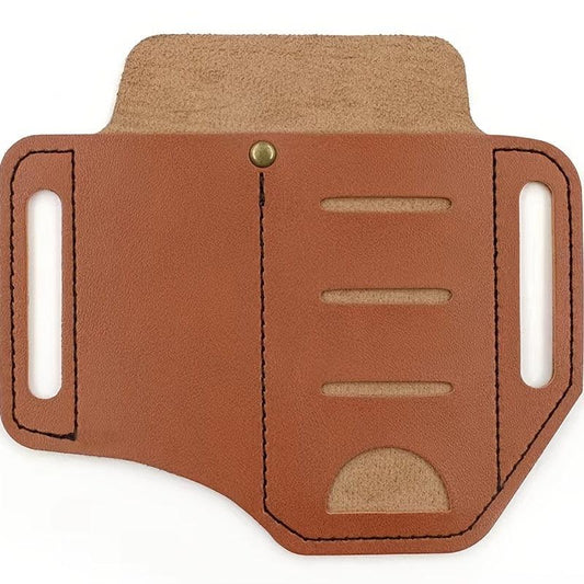Men's Wilderness Portable Tool Belt Bag Leather Sheath