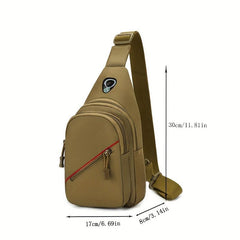 Tactical Chest Bag Camouflage Crossbody Bag with USB Charging Port
