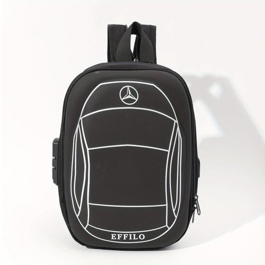 Men's Multifunctional Shoulder Bag with Anti-Theft Lock and USB Port
