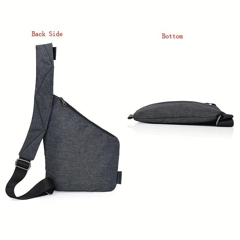 Men's Canvas Shoulder Bag Outdoor Sports Chest Bag
