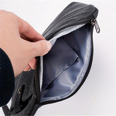 Men's Canvas Shoulder Bag Outdoor Sports Chest Bag