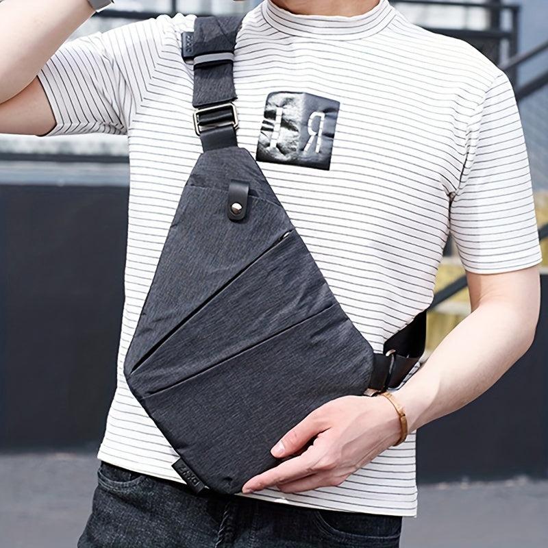 Men's Canvas Shoulder Bag Outdoor Sports Chest Bag