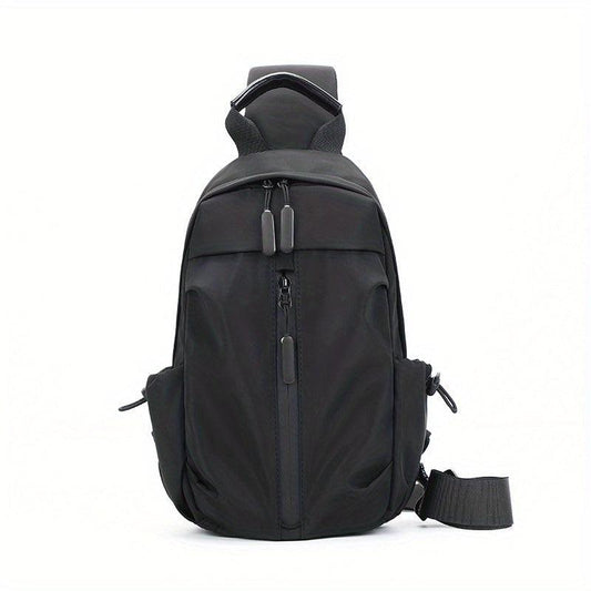 Men's Nylon Crossbody Bag USB Port Large Capacity Waterproof Shoulder Bag