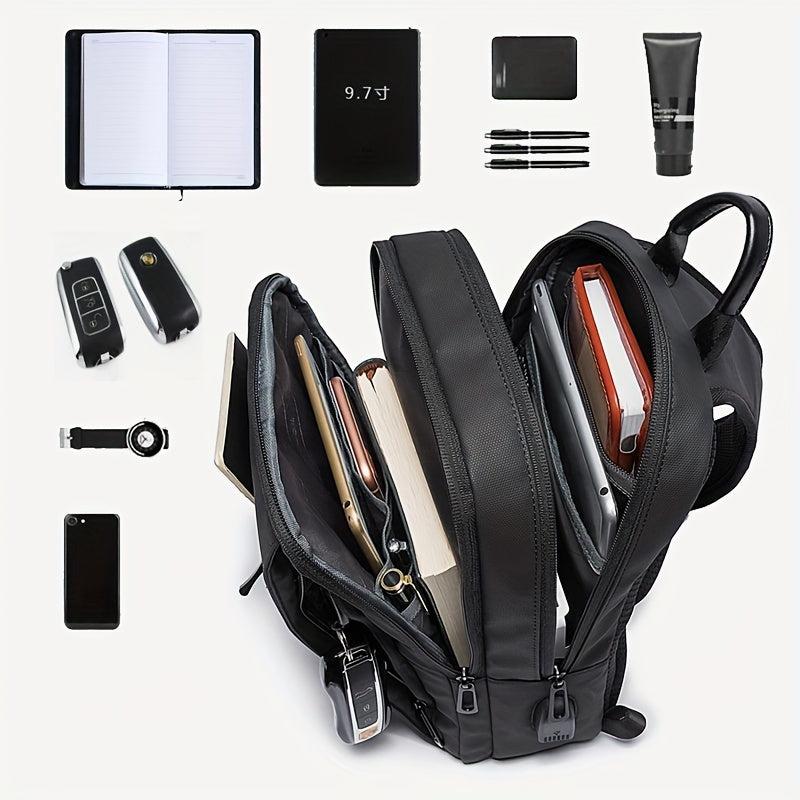 Men's Waterproof Chest Bag for 24 64cm iPad with USB, Large Capacity