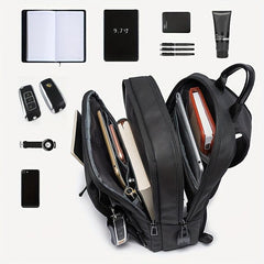 Men's Waterproof Chest Bag for 24 64cm iPad with USB, Large Capacity