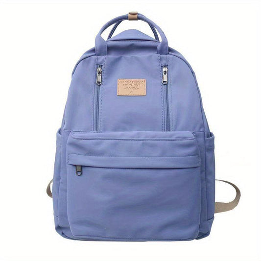 Letter Patch Decor Backpack Preppy Style School Bag