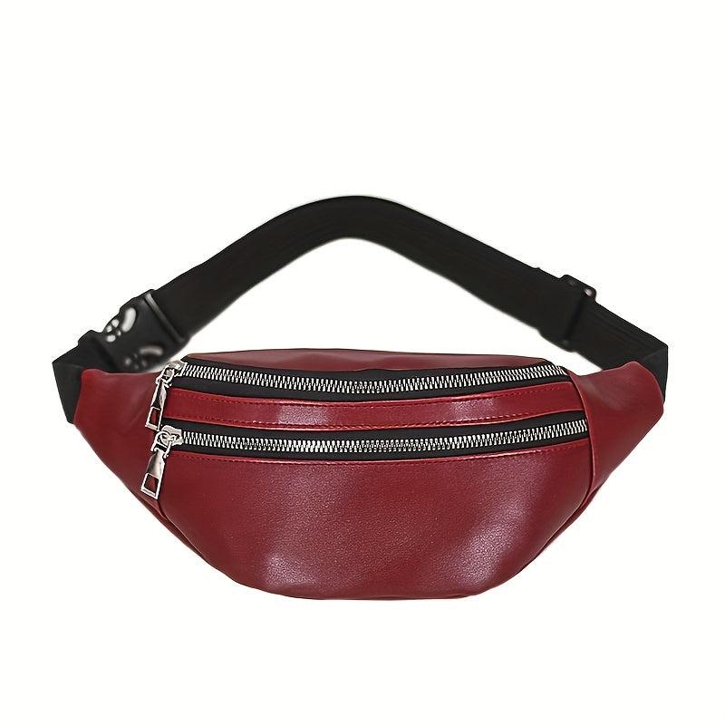 Men's Pu Leather Casual Chest Bag