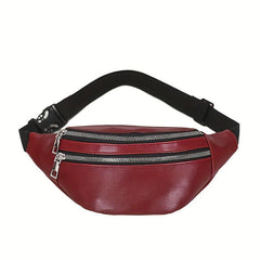 Men's Pu Leather Casual Chest Bag