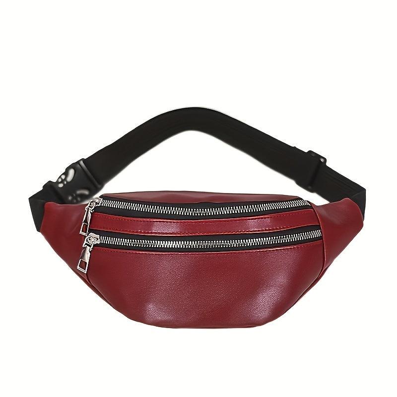 Men's Pu Leather Casual Chest Bag