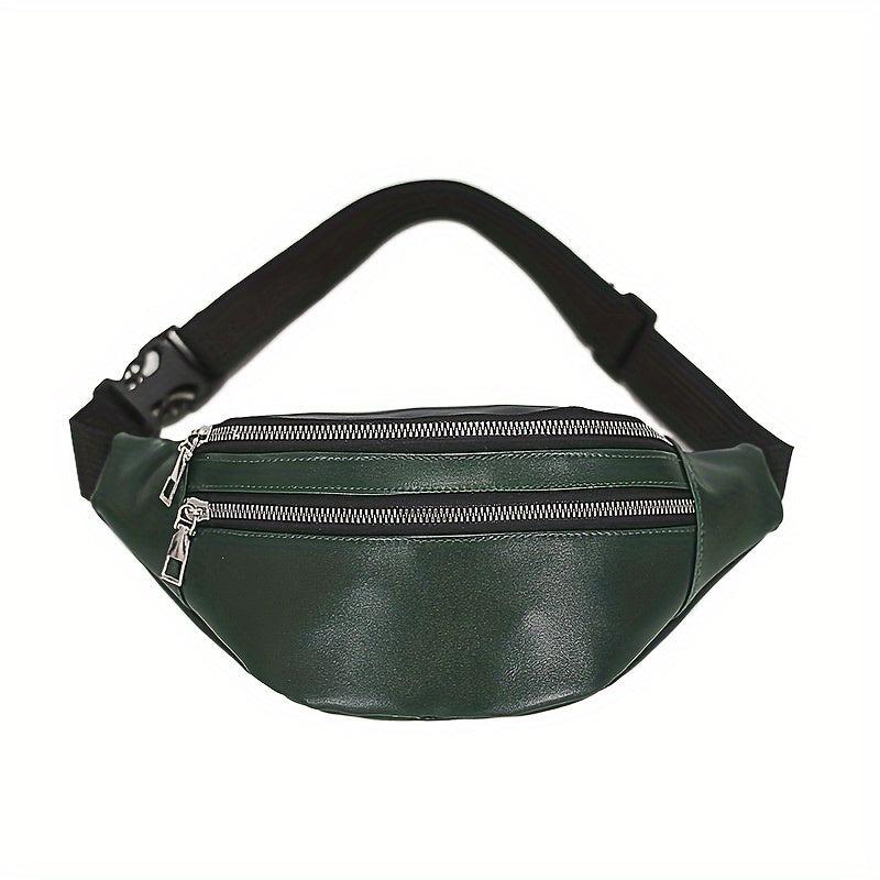 Men's Pu Leather Casual Chest Bag