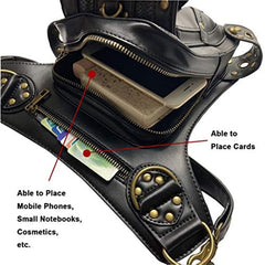 Casual Steampunk Waist Bag Gothic Retro Travel Hiking Shoulder Bag Leg Bag Gift