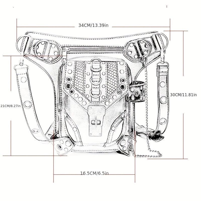 Casual Steampunk Waist Bag Gothic Retro Travel Hiking Shoulder Bag Leg Bag Gift