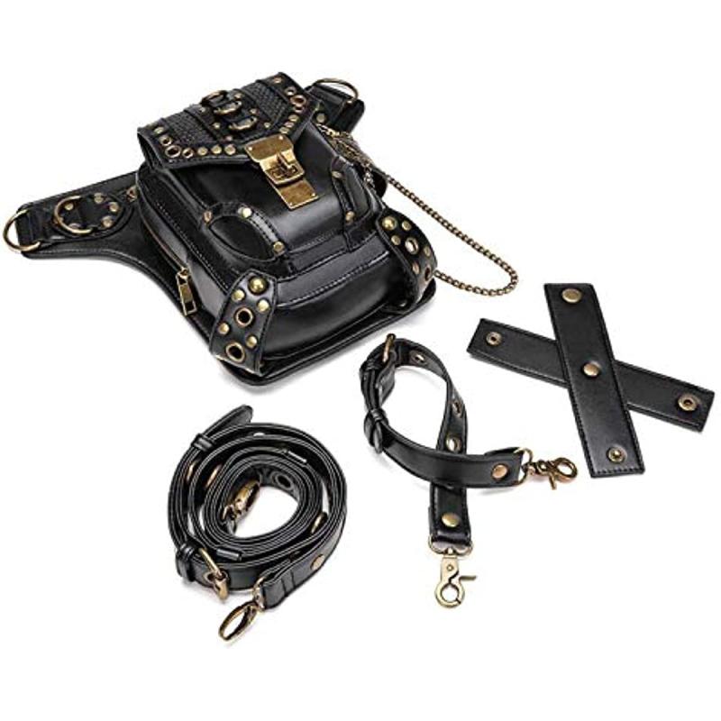 Casual Steampunk Waist Bag Gothic Retro Travel Hiking Shoulder Bag Leg Bag Gift