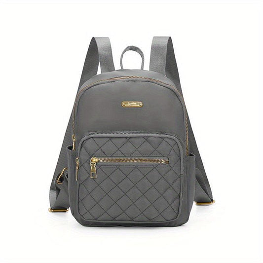 Quilted Nylon Backpack Purse Preppy Back To School Bag