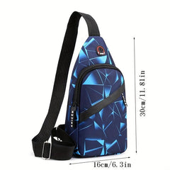 Men's Crossbody Bag Double Layer Shoulder Bag For Outdoor Sports Travel