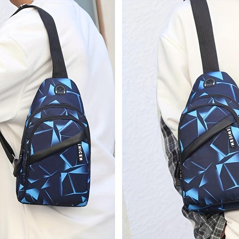 Men's Crossbody Bag Double Layer Shoulder Bag For Outdoor Sports Travel