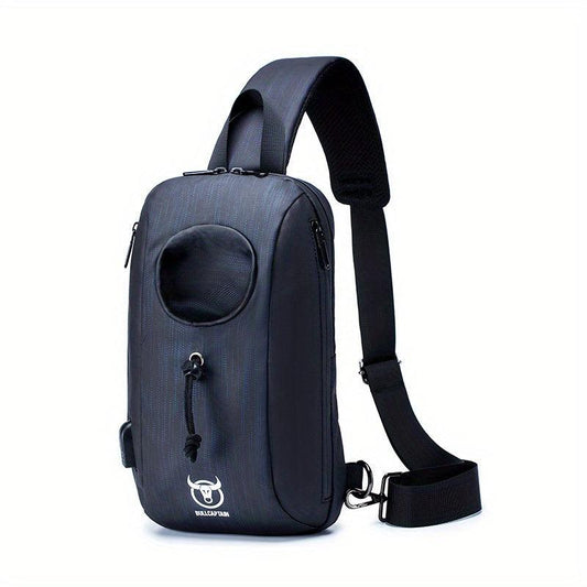 Bull Captain Leather Bag Bottle Chest Bag Man Shoulder Messenger Bag