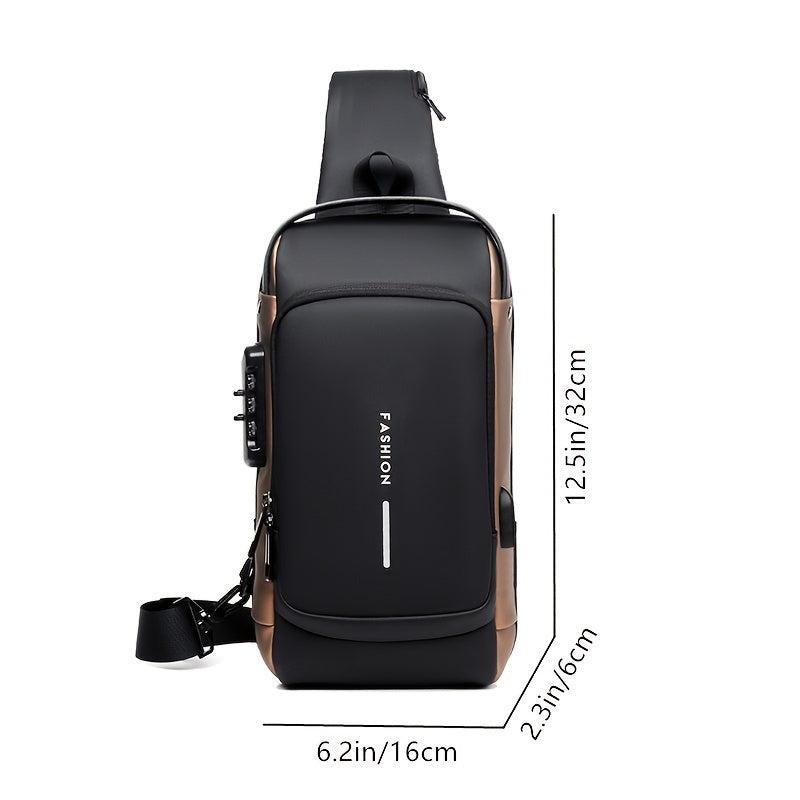 Men's Anti-Theft Shoulder Bag USB Charging Waterproof Backpack