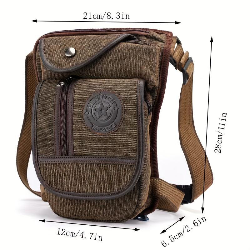 Canvas Drop Leg Bag Men Women Motorcycle Thigh Waist Fanny Pack Tactical