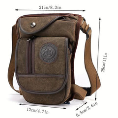 Canvas Drop Leg Bag Men Women Motorcycle Thigh Waist Fanny Pack Tactical