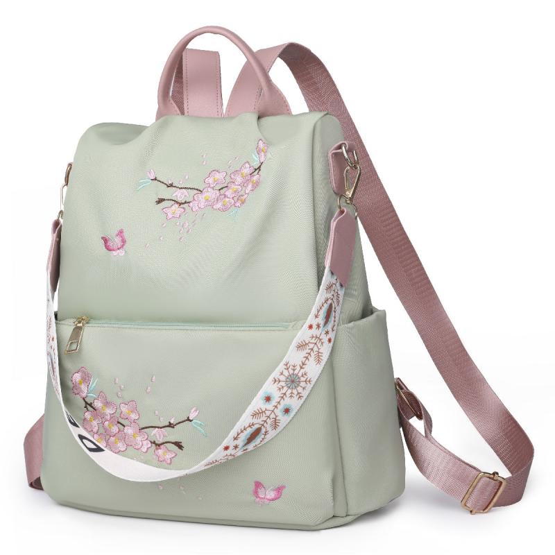 Ethnic Flower Embroidery Convertible Shoulder Bag