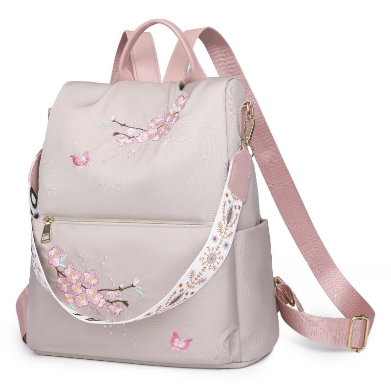Ethnic Flower Embroidery Convertible Shoulder Bag