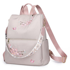 Ethnic Flower Embroidery Convertible Shoulder Bag