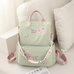 Ethnic Flower Embroidery Convertible Shoulder Bag