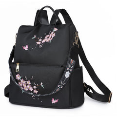 Ethnic Flower Embroidery Convertible Shoulder Bag
