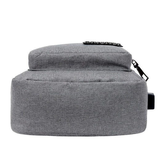 Men's Canvas Bag USB Charging Chest Backpack Shoulder Messenger Bag