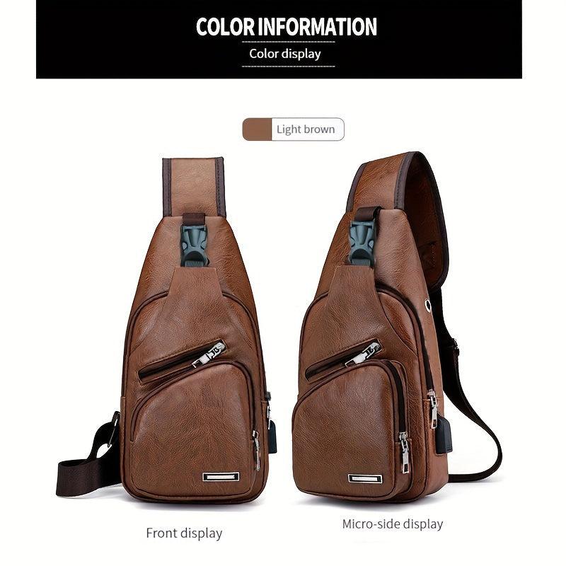 Anti-theft USB Chest Bag with Adjustable Strap