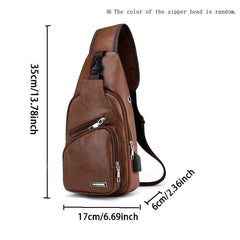 Anti-theft USB Chest Bag with Adjustable Strap