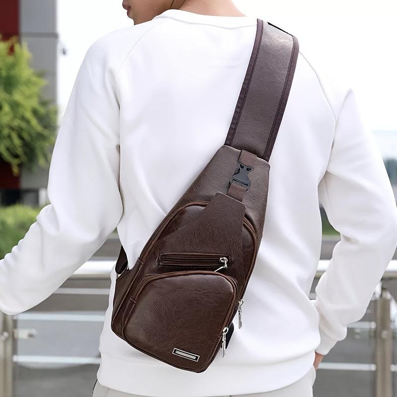 Anti-theft USB Chest Bag with Adjustable Strap