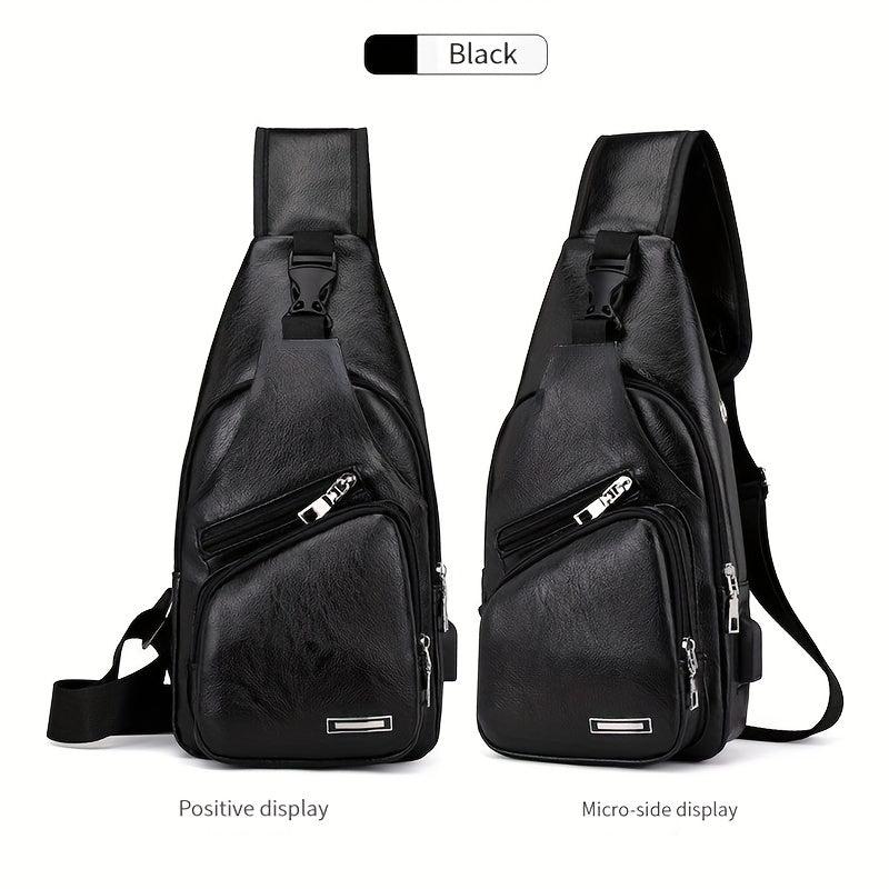 Anti-theft USB Chest Bag with Adjustable Strap