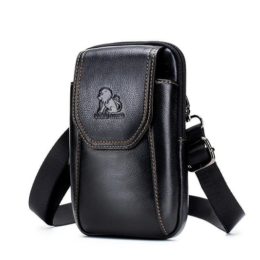 Casual Leather Men's Waist Bag Adjustable