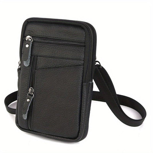 Men's Leather Belt Clip Crossbody Bag