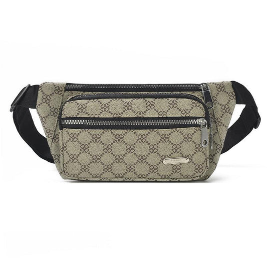Casual Multi-Pocket Waist Bag Waterproof PU Leather Waist Bag
