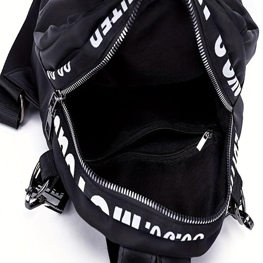 Letter Backpack Purses For Women Nylon School Bag Small Shoulder Bag