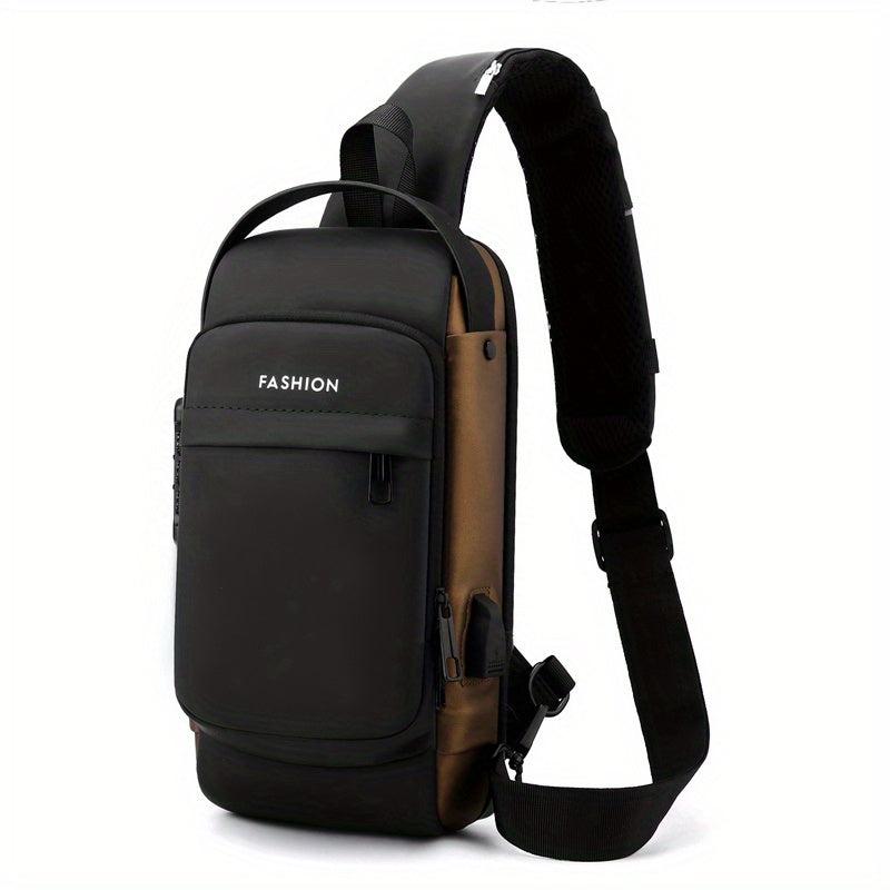 Casual Shoulder Bag Sports Chest Bag With Password Lock
